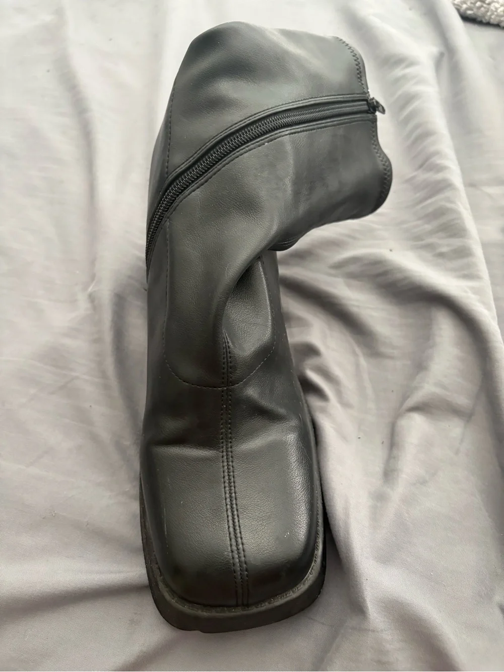 Steve Madden Black Platform Mid-Calf Block Heel Boots